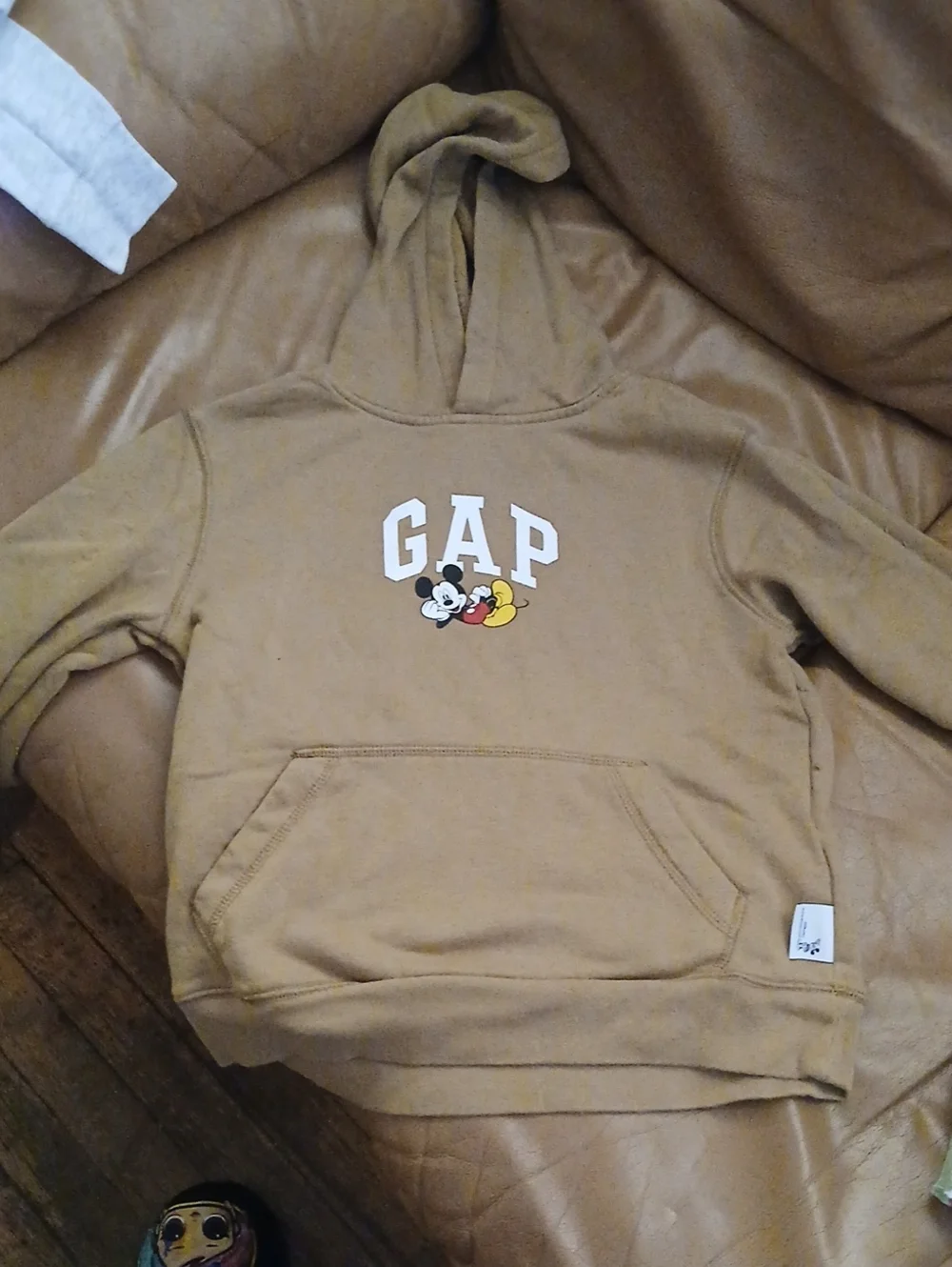 GAP Kids' Tan Mickey Mouse Logo Hoodie